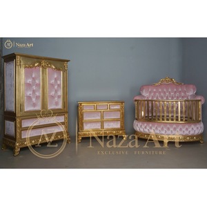 Offre Spéciale : Ensemble de Meubles pour Bébé – Lit, Commode et Armoire Rose en Bois Massif – Collection Luxe Européenne pour Chambre d'Enfant et Salon - Product Image 2