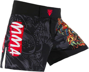 กางเกงขาสั้นมวยไทยขาสั้นแบบสตรีทสูงแห้งเร็วสำหรับทุกเพศโลโก้ตามสั่ง - Product Image 1