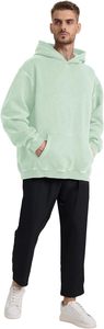 Sweat-shirts à capuche d'hiver surdimensionnés et lourds pour hommes et couples, pull-over 100% coton uni teint vintage délavé à l'acide - Product Image 2