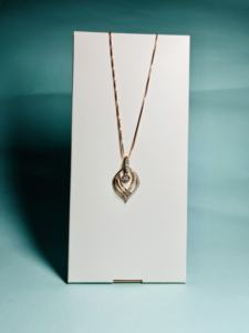 Durable 14k rose gold natural diamond pendant wholesale online factory vendor SI3 I1 clarity GGL certified H I color - Product Image 3