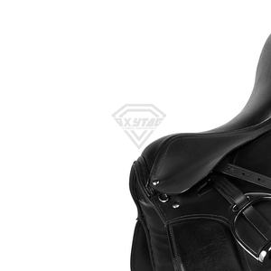 Selle de dressage en cuir durable, fabriquée à la main, avec arçon renforcé en bois/plastique et mousse profonde pour une conduite sécurisée - Product Image 4