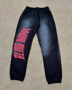 Ensemble de survêtement de sororité grecque personnalisé noir rouge à capuche et jogging, tenue Streetwear avec lettres gothiques, mode en gros - Product Image 3