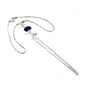 Collar de Plata 925 con Piedras Preciosas para Mujer, Accesorio de Moda para Uso Diario - Product Image 3