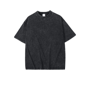 เสื้อยืดผ้าลดกรดไซส์ใหญ่พิเศษของผู้ชายเสื้อยืดผ้าฝ้าย100% ทรงหลวมคอกลมทรงหลวมสำหรับใส่กลางแจ้งในฤดูร้อน - Product Image 4