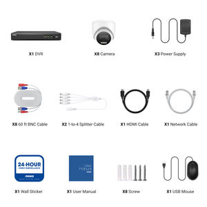 ANNKE kamera keamanan rumah, sistem kamera keamanan TVI HD 4K 8MP <span class=keywords><strong>8</strong></span> saluran Kamera <span class=keywords><strong>CCTV</strong></span> cerdas lampu hibrida IP67 - Product Image 2