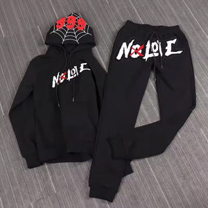 Heavy GSM Cotton Fleece Chándales Lavado Sun Faded Bordado desgastado Diseño personalizado Conjunto de chándal para hombres - Product Image 1