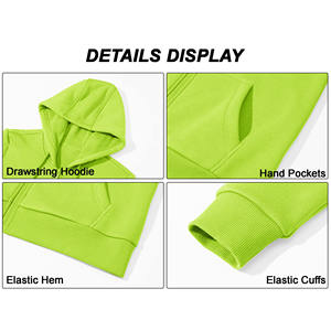 Sudadera con Capucha Extra Grande para Mujer, de Invierno, con Cremallera Completa, Tejido de Felpa de Algodón de 400 g/m², Fabricada en Fábrica OEM, con Bolsillos Laterales, Personalizable - Product Image 6