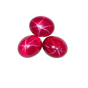 Tuyệt Vời Sao Màu Hồng Burma Sao Ruby Hình Dạng Hình Bầu Dục Cabochon Sao Ruby Loose Đá Quý Cặp Cho Làm Bông Tai Trọng Lượng 31Carat Giá Thấp - Product Image 3