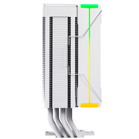 Refroidisseur d'air numérique blanc XINMAI pour CPU, 4 caloducs, ventilateur ARGB PWM 120 mm, affichage de la température pour PC de jeu AM5 LGA1851