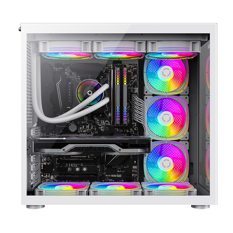 GAMEMAX 360mm Radiator Computer Cases Towers Double Sided Glass
