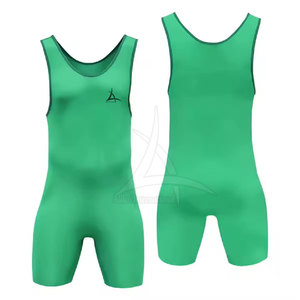 Premium Quality Customizable Quick Dry Eco-Friendly Breathable Men's Adult <b>Wrestling</b> <b>Singlet</b> for Weight Lifting - Product Image 4