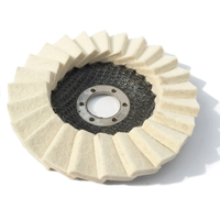 Disque à lamelles en feutre de laine de 4 pouces (115 mm) pour meuleuse d'angle, outils abrasifs DIY pour acier inoxydable, métal, verre, marbre, polissage et lustrage