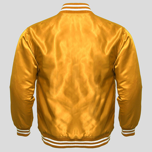 Chaqueta Universitaria Deportiva de Estilo Casual para Hombre, Chaqueta Varsity de Satén Blanca Completa para Hombre - Product Image 2