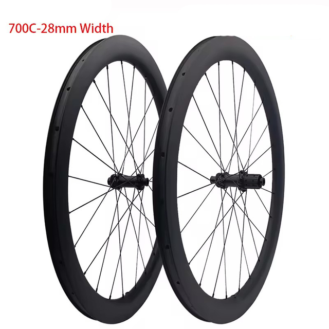 Sale!DFS 700c Carbon Road Disc Wheels 50mm Tubeless Disc Bicycle Wheelset 100x12 142x12 XDR Central Lock Carbon Wheels