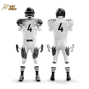 ชุดอเมริกันฟุตบอลสีขาวดำ ดีไซน์ระบายอากาศได้ดี ขายดี คุณภาพสูง ไซส์ใหญ่ ปรับแต่งได้ ป้องกันแบคทีเรีย - Product Image 3