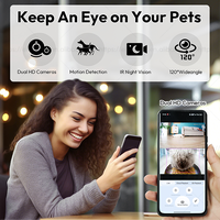 Distributeur automatique de nourriture pour animaux de compagnie 6L avec laser, Wi-Fi intelligent, caméra HD 1080P, suivi des animaux connecté et IA interactive