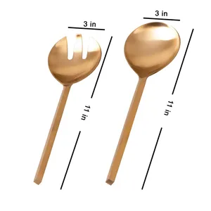 Vente en gros de couverts en acier inoxydable au design royal plaqué, ensemble d'argenterie-fourchette, couteau, cuillère en vrac pour le thé, finition mate, couverts - Product Image 4