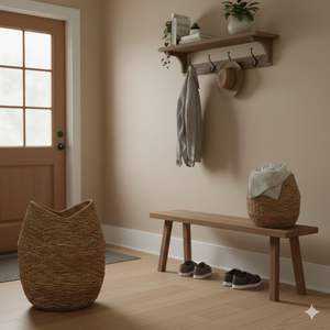 Ensemble de 2 paniers GENTONG CORONG en écorce de bananier et fibre de coco, artisanat - Product Image 3