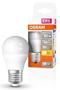 Lampada LED sferica E27 7W 2700K 806Lm 47x90mm. (Osram 021985) - Product Image 1