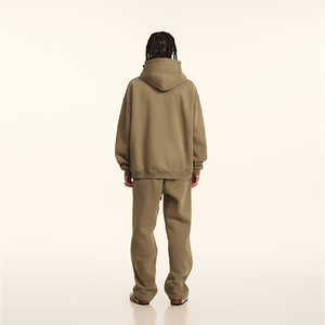 2025เสื้อฮู้ดผ้าฟลีซปักลายใส่ได้ทั้งชายและหญิงเสื้อมีฮู้ดโอเวอร์ไซส์ผ้าฝ้ายบุ100% สีพื้นสำหรับฤดูหนาว - Product Image 3