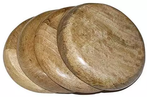 Plato de Servir Redondo de Madera de Acacia, Estilo Rústico, Hecho a Mano, Sostenible, de Alta Calidad, Marca Saniya - Product Image 6