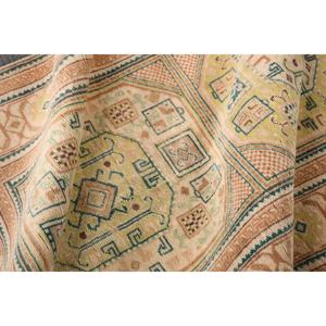 3x6 ft Rug, Turkish Vintage Rug, <b>Brown</b> Green Ombr <b>Wool</b> Rug - Product Image 5