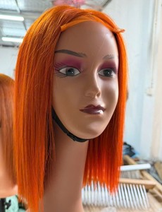 <b>Cheap</b> Virgin Human Hair Customizable Lace Front <b>Wig</b> Dye Color Top Quality Lace Frontal <b>Wig</b> Hair With Wefted Back. - Product Image 5