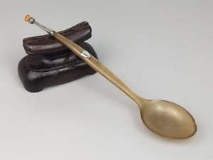 Couverts ELEGANT de style animal unique Cuillère en corne de buffle naturelle polie Design unique pour la décoration de table de restaurant - Product Image 4