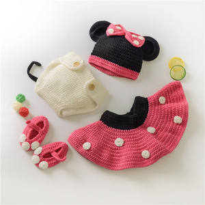 EFANBEANIE Accessoires de photographie pour nouveau-né fille, vêtements tricotés au crochet faits à la main, tenue super mignonne pour bébé, ensembles cadeaux - Product Image 6
