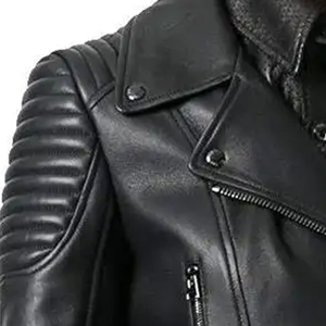 2025 chaqueta de cuero PU negra para mujer, nuevo diseño, chaqueta de invierno con cremallera Reversible y cuello con capucha y relleno de algodón de talla grande - Product Image 6