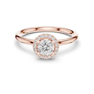 Anillo de Diamante de Laboratorio con Halo Brillante Redondo de 0.588 CT para Mujer, Claridad VVS-VS EF, Oro de 18K, 14K, 10K y Plata 925, Moissanita - Product Image 2