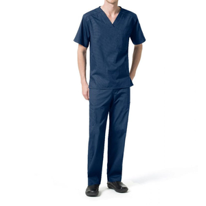 Unisex Clinical Scrub Nurse Uniform <b>Set</b> Sanitary Outfit Suit Made of Stretch Jersey Material for Healthcare Medical Hospital Use - Product Image 6