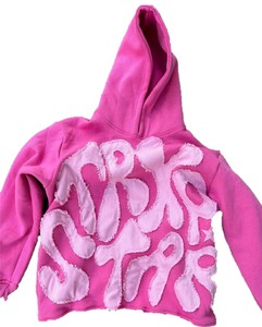 Écusson de LOGO personnalisé brodé en éponge française délavée brodée au soleil surdimensionnée en coton imprimé pull-over sweat-shirt - Product Image 1