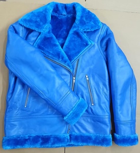 เสื้อโค้ทหนังแท้คุณภาพสูงสำหรับผู้หญิง รุ่นใหม่ล่าสุด ผลิตภัณฑ์ฤดูหนาว แจ็คเก็ตหนังแกะแท้ ขนแกะแท้ - Product Image 4