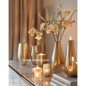 <b>Set</b> <b>3</b> Different Sizes Gold Polished Handmade Eco-Friendly Modern Flower <b>Vases</b> for Hotel Resorts Indoor Tableware Decoration Sale - Product Image 4