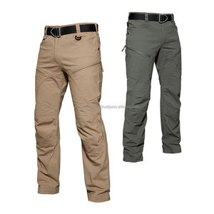 Pantalons de jogging personnalisés pour hommes, coupe-vent, tissu peigné décontracté, service OEM, pantalons cargo multi-poches - Product Image 2