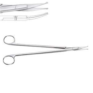 Ciseaux Debakey coudés à 45 degrés de 19cm personnalisés Instruments de microchirurgie en acier allemand Ciseaux Debakey manuels - Product Image 5