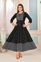 Collection Kurti à imprimé or en rayonne lourde pour femmes Vêtements indiens et pakistanais approuvés avec style de robe de travail séquentiel