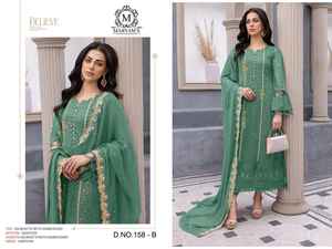 Esclusiva Collezione Pakistana di Abiti da Festa Salwar Kameez in Georgette, Etnici e Moderni, Completamente Cuciti e Pronti all'Uso - Product Image 2