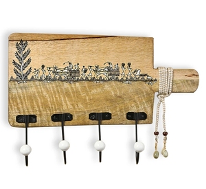 Natural <b>Wood</b> Wall Hooks Minimalist Hat Hanger Easy Install Wall Mount Wooden Peg Knob for Hanging Coat <b>Towel</b> Cap Bag Jacket - Product Image 4