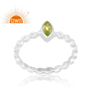 แหวนพลอยเพอริโดธรรมชาติ925เงินสเตอร์ลิงดีไซน์ไม่เหมือนใครสำหรับผู้หญิงเครื่องประดับดีไซน์ตามต้องการสำหรับผู้หญิงของขวัญสำหรับผู้หญิง - Product Image 1
