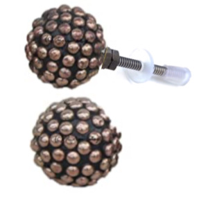 Artisanat cuivre perle résine clouté armoire tiroir boutons tirer poignée pour cuisine chambre salle de bain salon armoire commode - Product Image 2