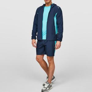 Vestes coupe-vent personnalisées de haute qualité 95% polyester 5% spandex tissées dans les quatre sens vêtements de sport extensibles survêtements légers pour hommes - Product Image 1