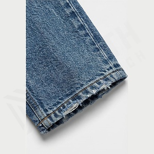 Pantalon en jean confortable pour homme, style décontracté urbain, respirant, couleur unie, prix de gros raisonnable, collection Printemps-Automne, tendance - Product Image 6