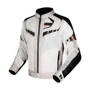 Veste de moto imperméable et coupe-vent en cuir et textile, vêtements de sport grande taille avec évents et doublure amovible - Product Image 1
