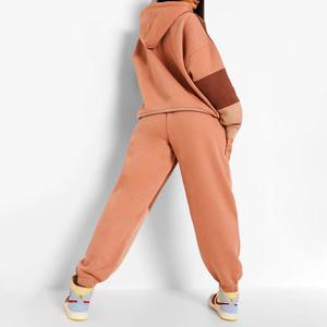 100% coton hommes lourds (340g) ensemble de survêtement d'hiver respirant col rond taille élastique 2 en 1 sportif - Product Image 2