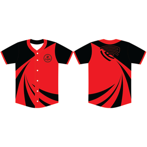 Jerseys de béisbol y softbol de talla grande personalizables Ropa de cuello redondo de poliéster transpirable con diseño impreso sublimado liso - Product Image 1