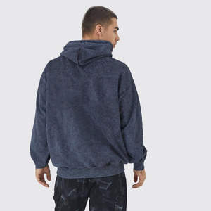 Sudadera con capucha para hombre, al por mayor, 420 GSM, de tejido grueso, lisa, con logotipo personalizado, estilo vintage, desgastada, con efecto descolorido por el sol y lavado ácido. - Product Image 6