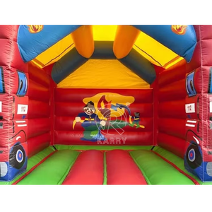 Castillo inflable con forma de camión de bomberos, trampolín inflable de PVC para niños, para fiestas y eventos al aire libre. - Product Image 2
