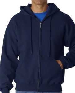 Sudadera con Capucha Casual de Invierno para Hombre, 100% Algodón, Mezcla Seca, Diseño Sólido, Tejido de Punto Forrado, Ecológico, Resistente al Viento, Tinte Liso - Product Image 1